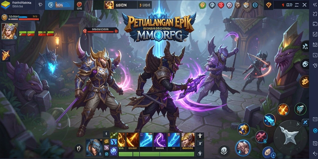 Tampilan gameplay menarik dalam petualangan MMORPG 68IDN.