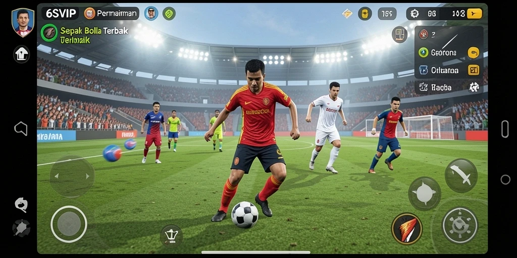 Tampilan gameplay <strong>6SVIP</strong> yang mendebarkan dengan aksi sepak bola yang seru.