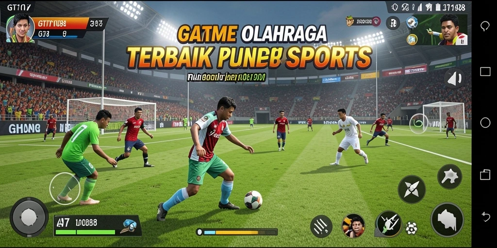 Tampilan screenshot GT108 yang menampilkan aksi permainan olahraga yang mendebarkan.