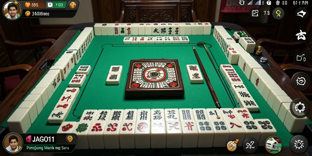 Tampilan gameplay Mahjong yang menarik dan interaktif di JAGO11.
