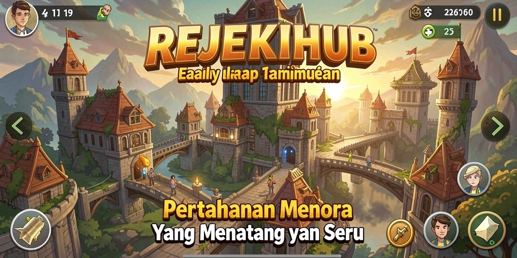 Screenshot gameplay menara pertahanan yang mendebarkan di REJEKIHUB.