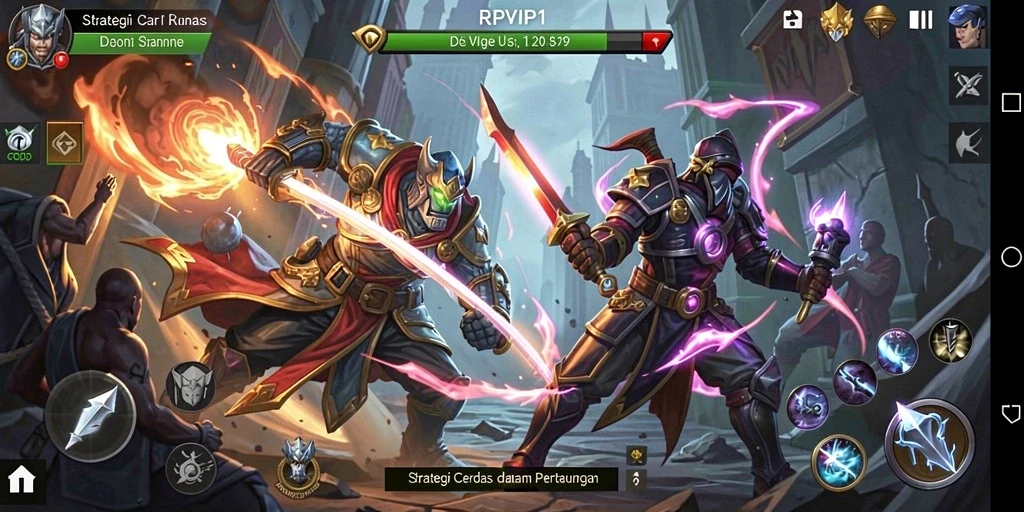 Tampilan gameplay dari RPVIP1 dengan taktik dan strategi yang intens.