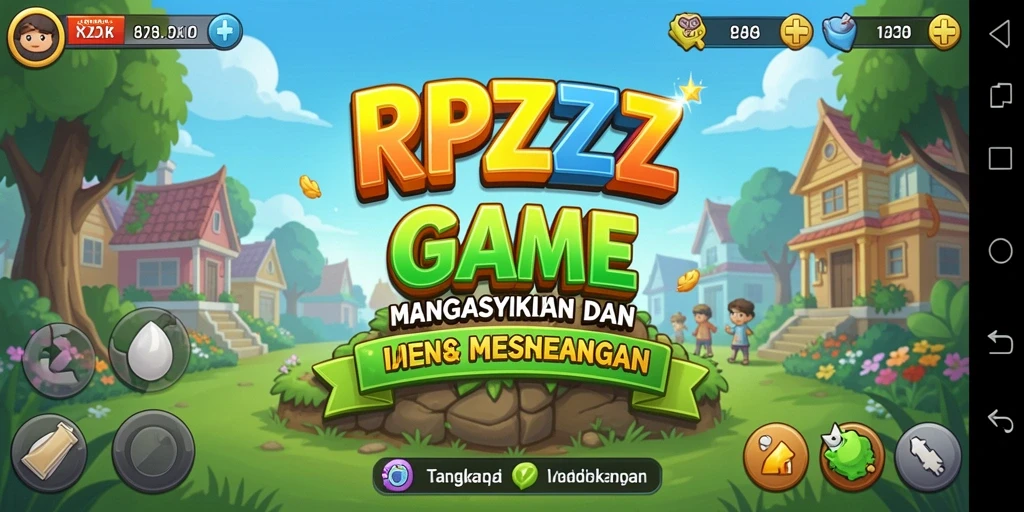 Tampilan gameplay Idle yang menarik dan interaktif dalam RPZZZ.