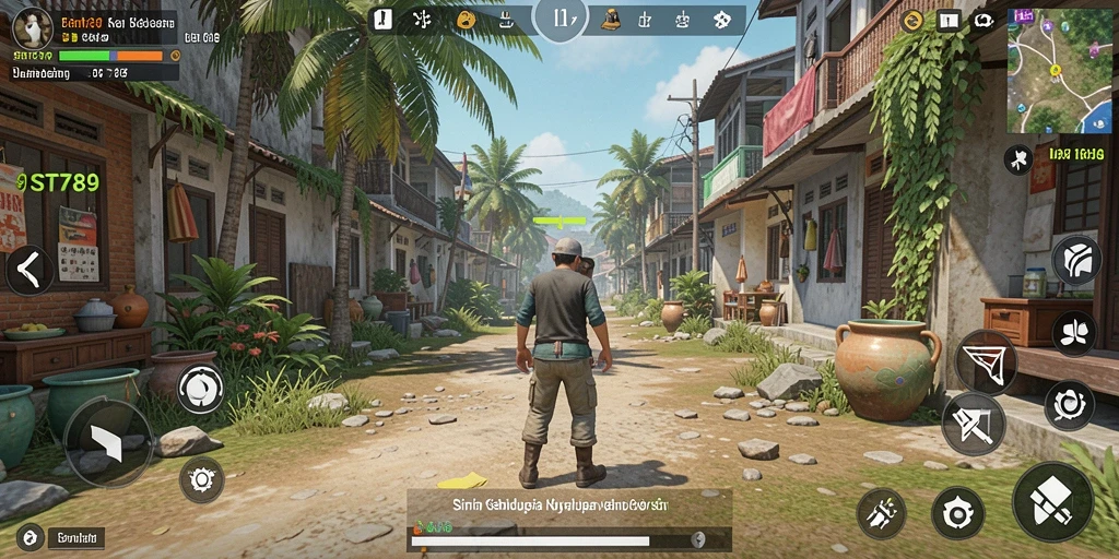 Tampilan gameplay yang menampilkan interaksi karakter dalam ST789.