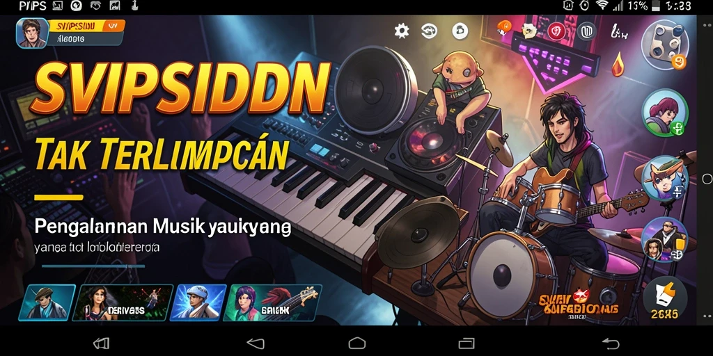 Tangkapan layar SVIPSIDN menampilkan antarmuka yang menarik dengan pilihan lagu yang beragam.