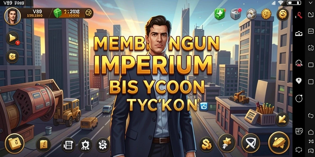 Tampilan gameplay V89 dengan berbagai pilihan bisnis yang mengasyikkan.