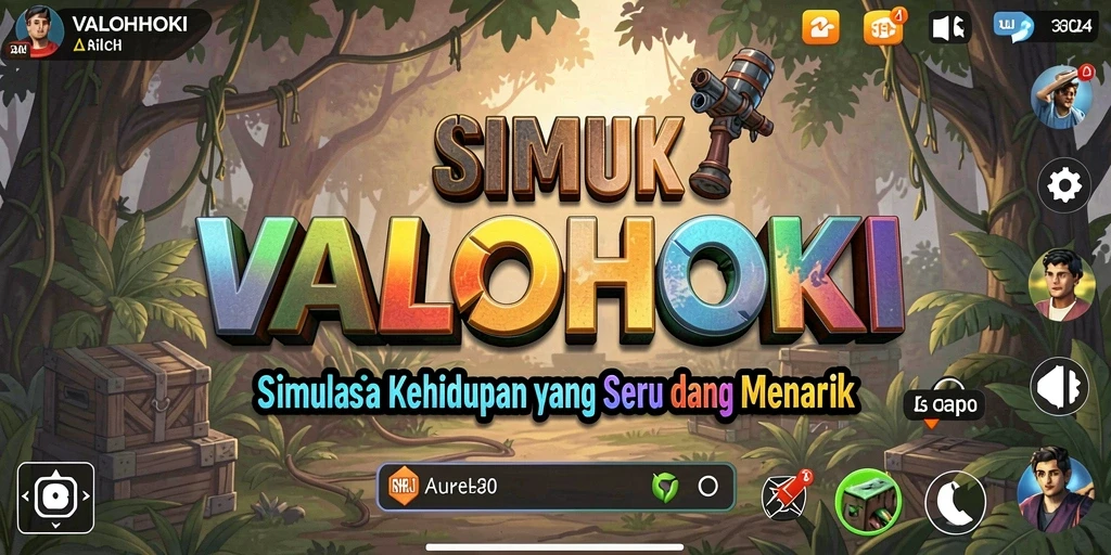 Tampilan gameplay VALOHOKI menunjukkan keseruan simulasi kehidupan.