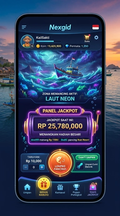 Screenshot aplikasi nexgid yang menunjukkan proses unduhan cepat.